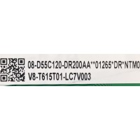 LED DRIVER PARA TV TCL QLED / NUMERO DE PARTE 08-D55C120-DR200AA / 40-055R63-DRC2LG / 55R635 / 08-D55C120-DR200AA / V8-T615T01-LC7V003 / PANEL LVU550NDHL CD9W08 V2 / MODELO 55R646